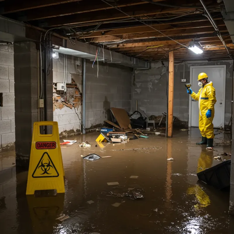 Flooded Basement Electrical Hazard in Nevada County, AR Property